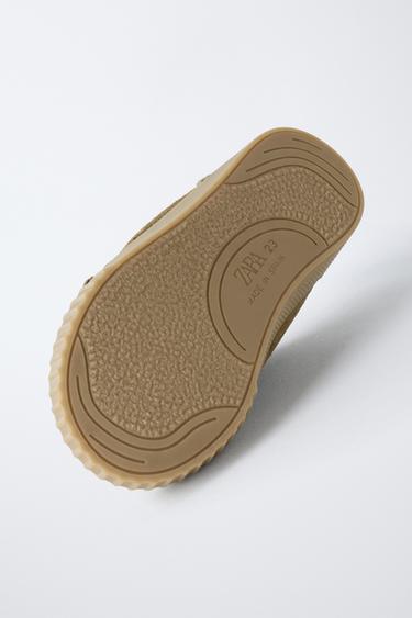 TENNIS OU BASKET EN DAIM - Vert kaki de Zara - Image 6