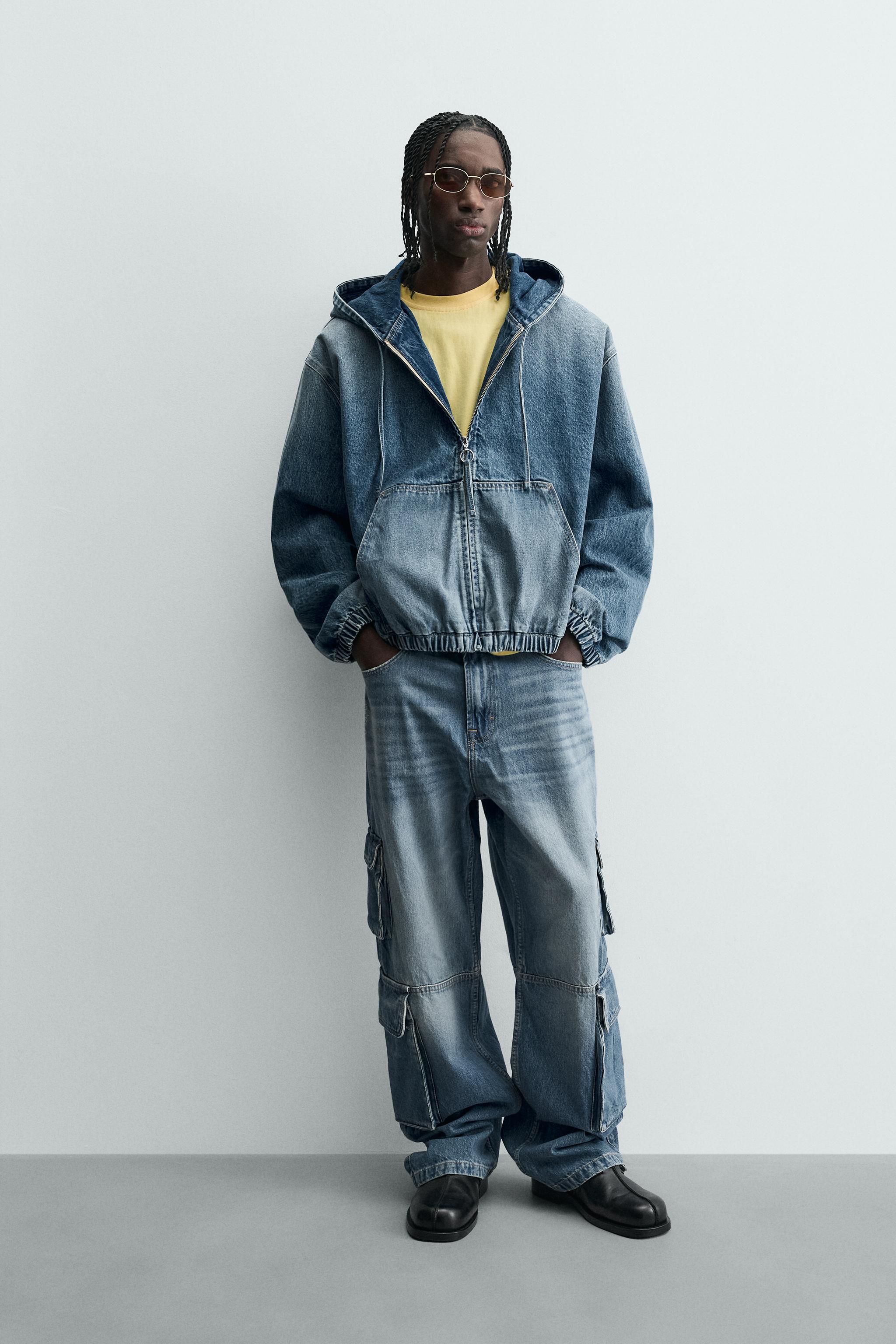 WASHED HOODED JACKET - Light blue | ZARA South Africa