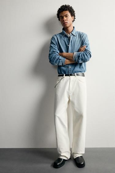 ДЖИНСЫ LOOSE FIT — ЖЕЛТОВАТО-БЕЛЫЙ от Zara