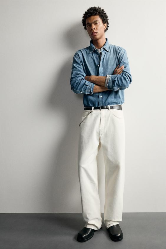 JEAN LOOSE FIT - Blanc cassé de Zara - Image 4