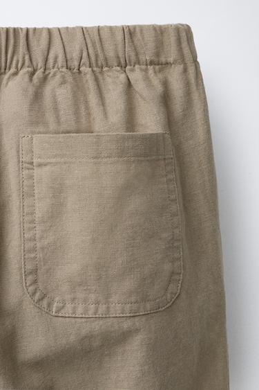 PANTALON STRAIGHT - Beige clair de Zara - Image 3