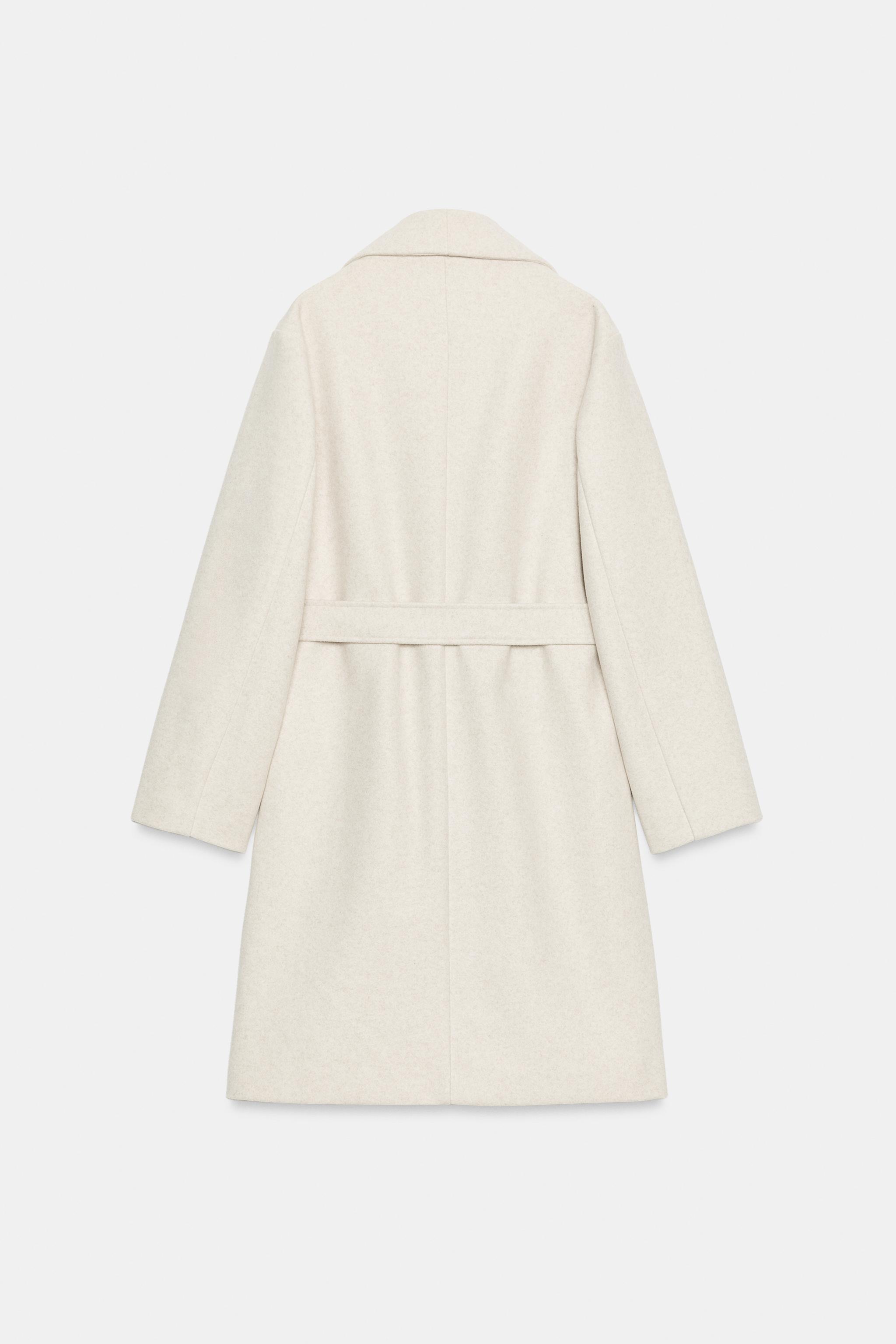 Zara Soft Kemerli Kaban görsel 8