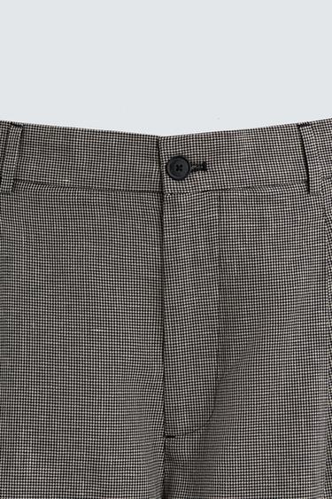 PANTALON RELAXED EN LIN ET COTON - Écru / Noir de Zara - Image 8