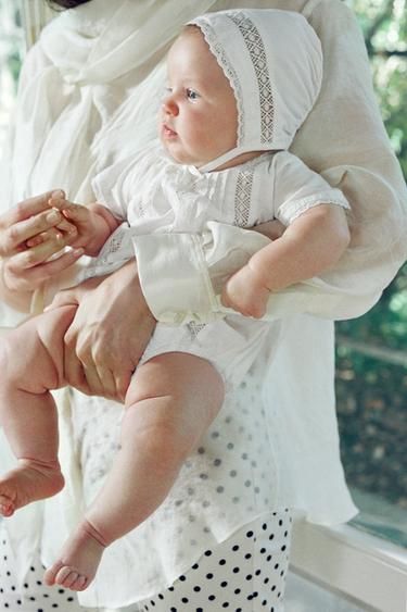 EMBROIDERED ROMPER - White by Zara