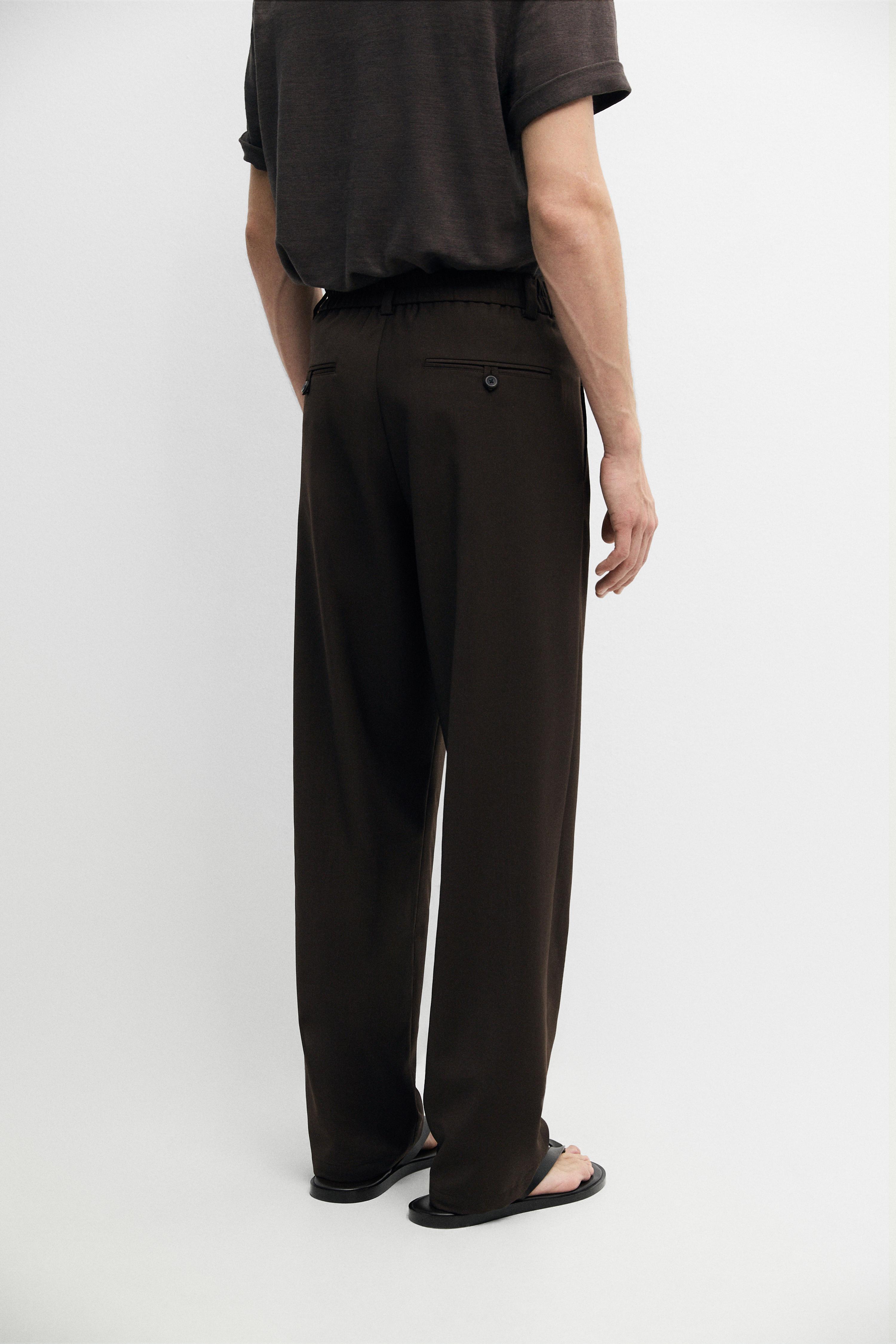 Relaxed fit cool wool trousers with darts