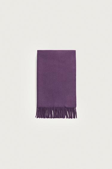 FRINGED SCARF — Purple 1