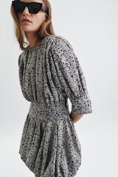 فستان قصير بطبعة ZW COLLECTION - متعدد الألوان by Zara