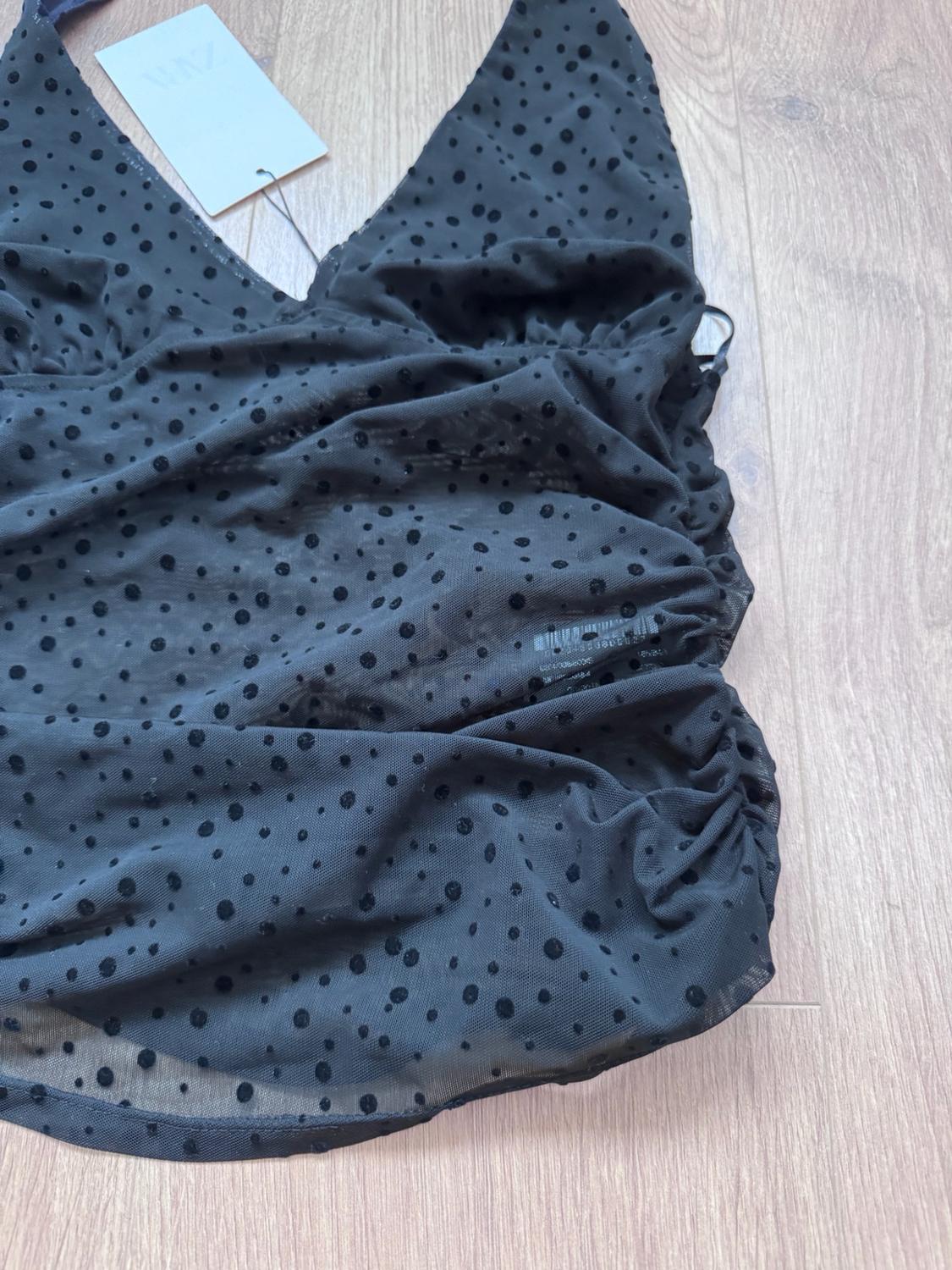 DOTTED MESH HALTER TOP - Image 2