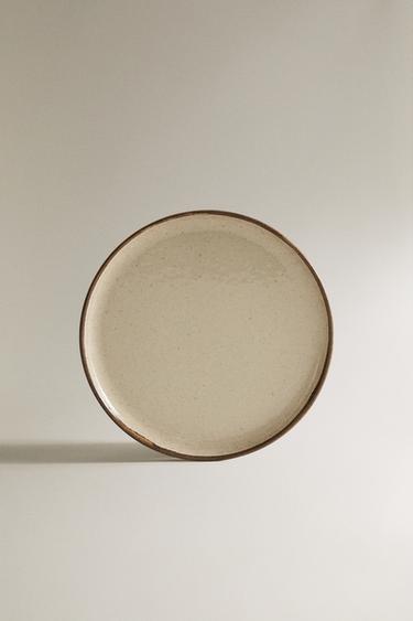 Zaras ASSIETT I STENGODS - Ljus naturfärg - Bild 0