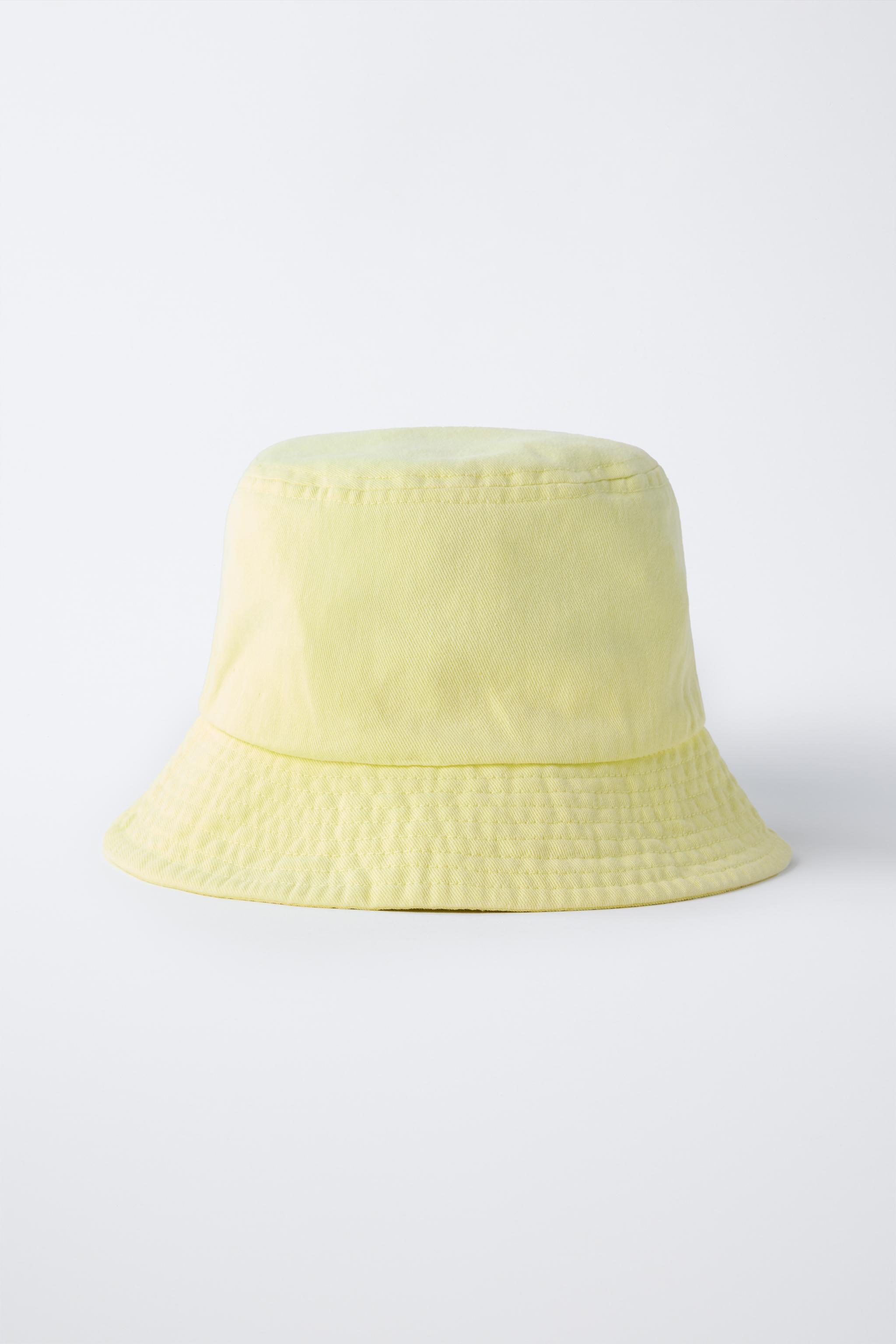 ★ドイツ発*ZARA*新作*ウォッシュ加工バケットハット/LB★ 新品未使用】【タグ付き】ZARA ウォッシュ加工バケットハット