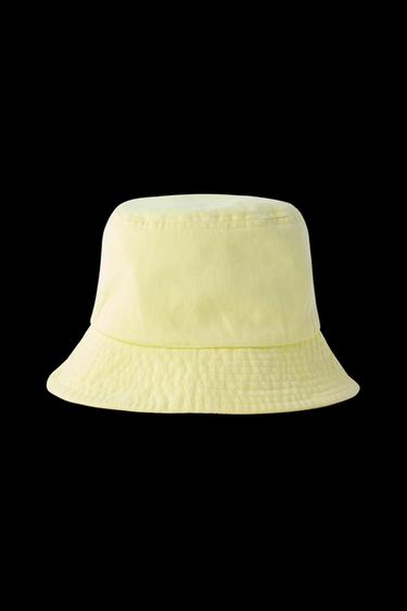 BOB-MÜTZE MIT VERWASCHENE-OPTIK-EFFEKT - Gelb von Zara