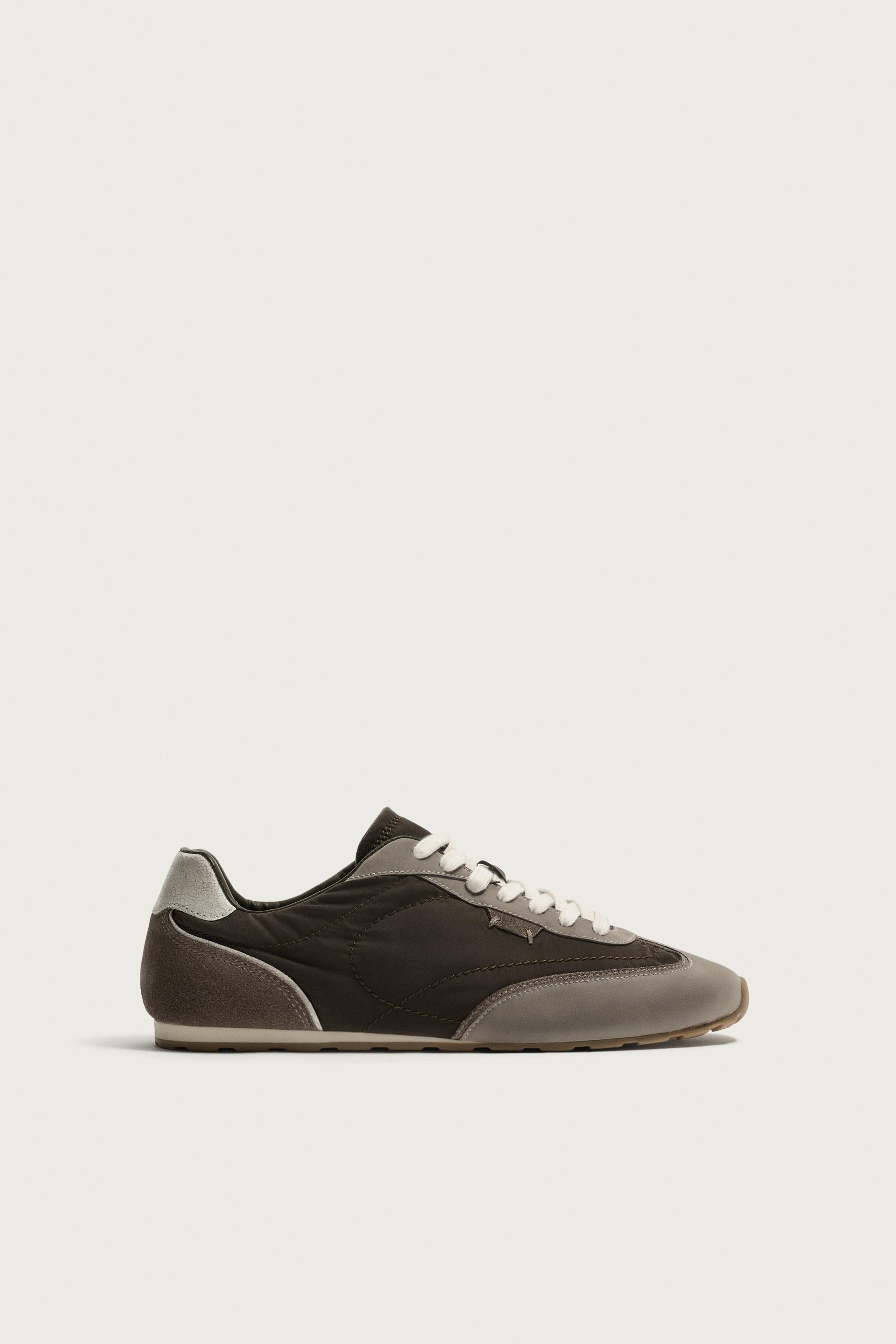 RETRO-STYLE SNEAKERS — Khaki Green