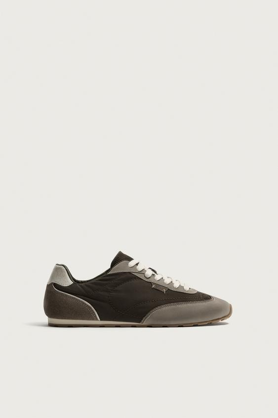 BASKET STYLE RÉTRO - Vert kaki de Zara - Image 3