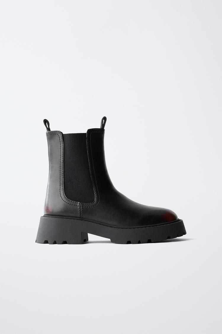 BRUSHED ANKLE BOOTS Black ZARA United States