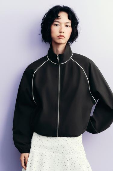 Zara 尼龍泡泡外套 - 黑色