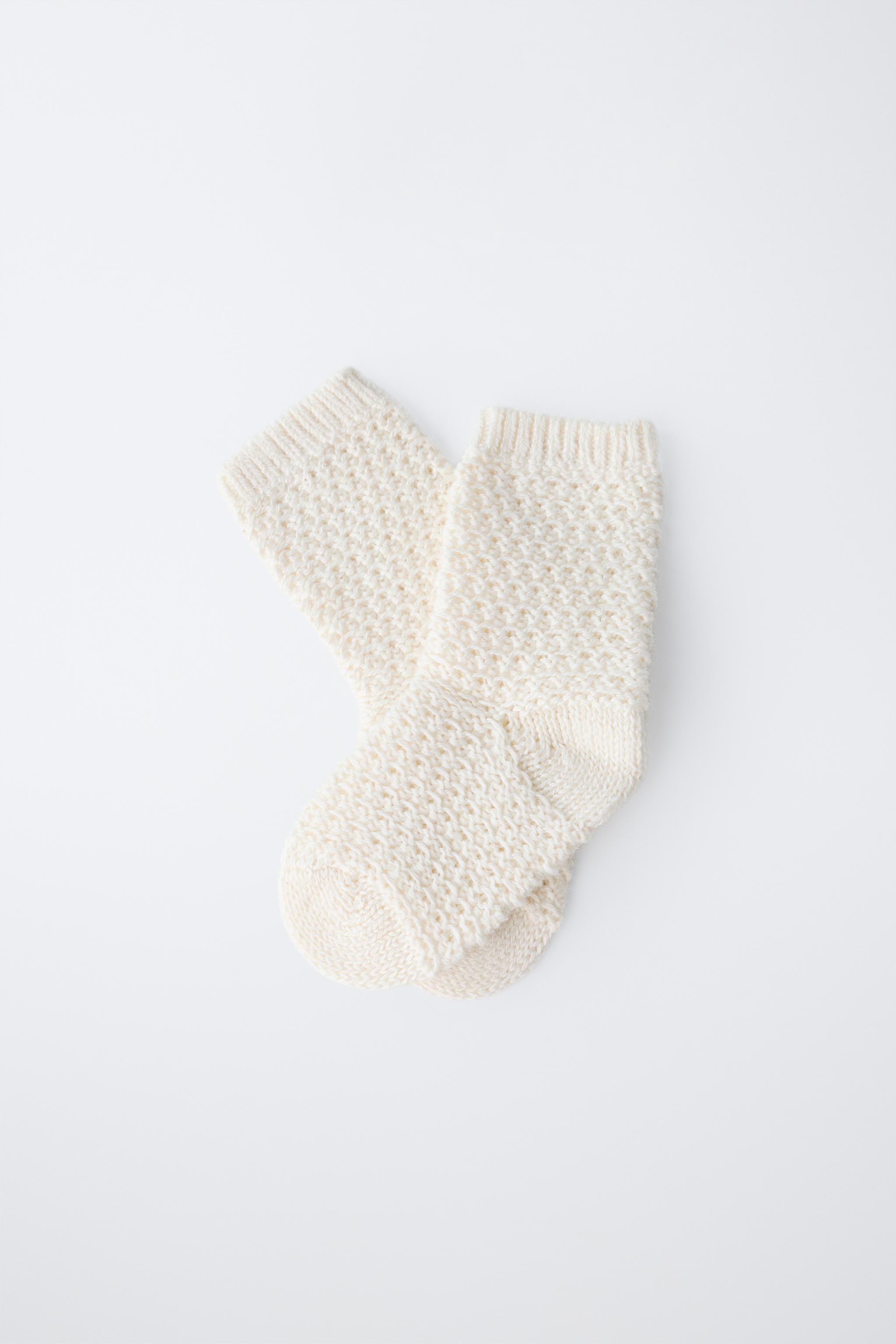 CHAUSSETTES TEXTURÉES EN COTON ET SOIE