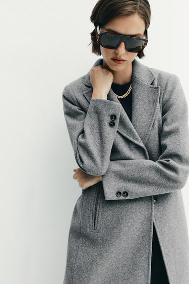 SOFT SHOULDER PAD COAT - Grey by Zara