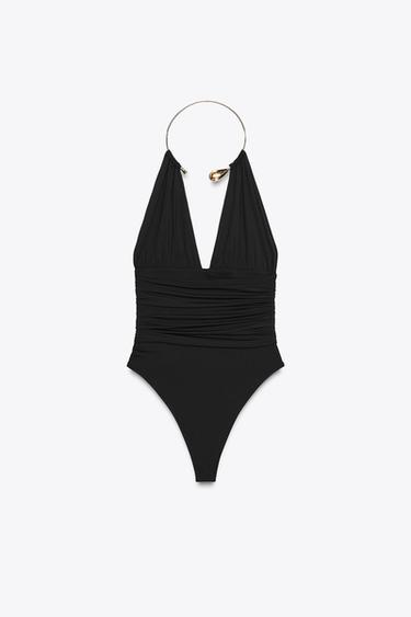 BODY POLYAMIDE RAS DU COU - Noir de Zara - Image 7