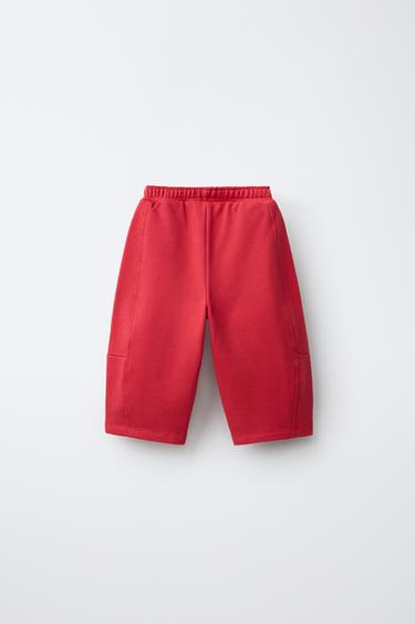 FRUIT OF THE LOOM EMBROIDERED BALLOON FLEECE PANTS — Dark red 2