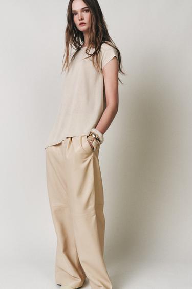 ASYMMETRIC HEM KNIT TOP - Ecru by Zara - Image 3