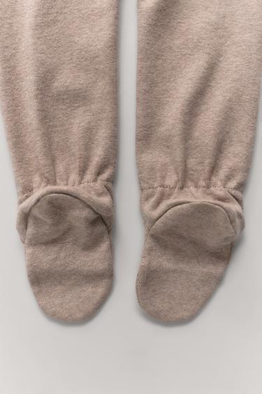 MELANGE BODY AND LEGGINGS SET - Brown marl by Zara