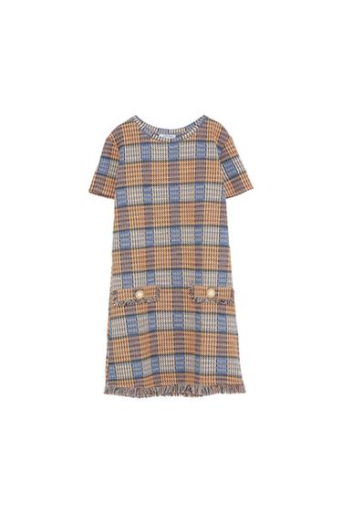 FAUX TWEED DRESS