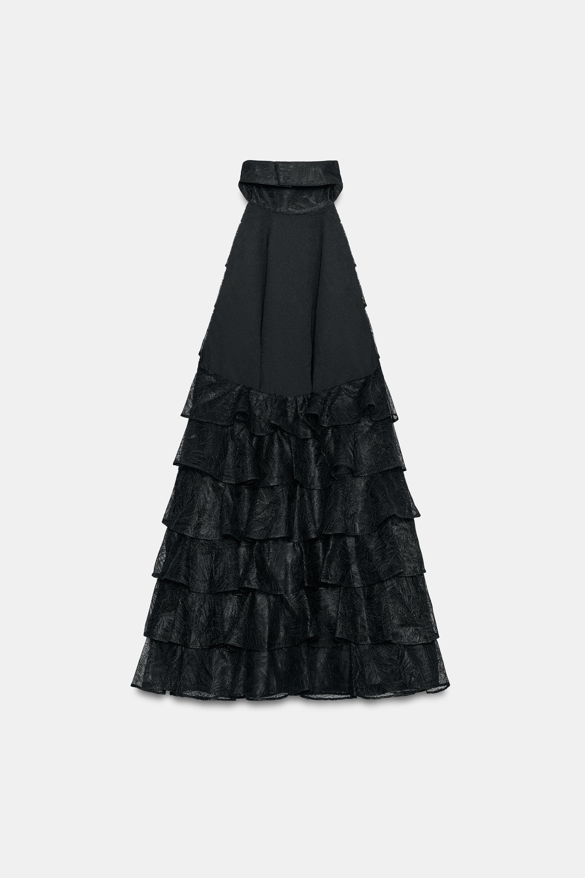 LACE RUFFLE SHORT DRESS