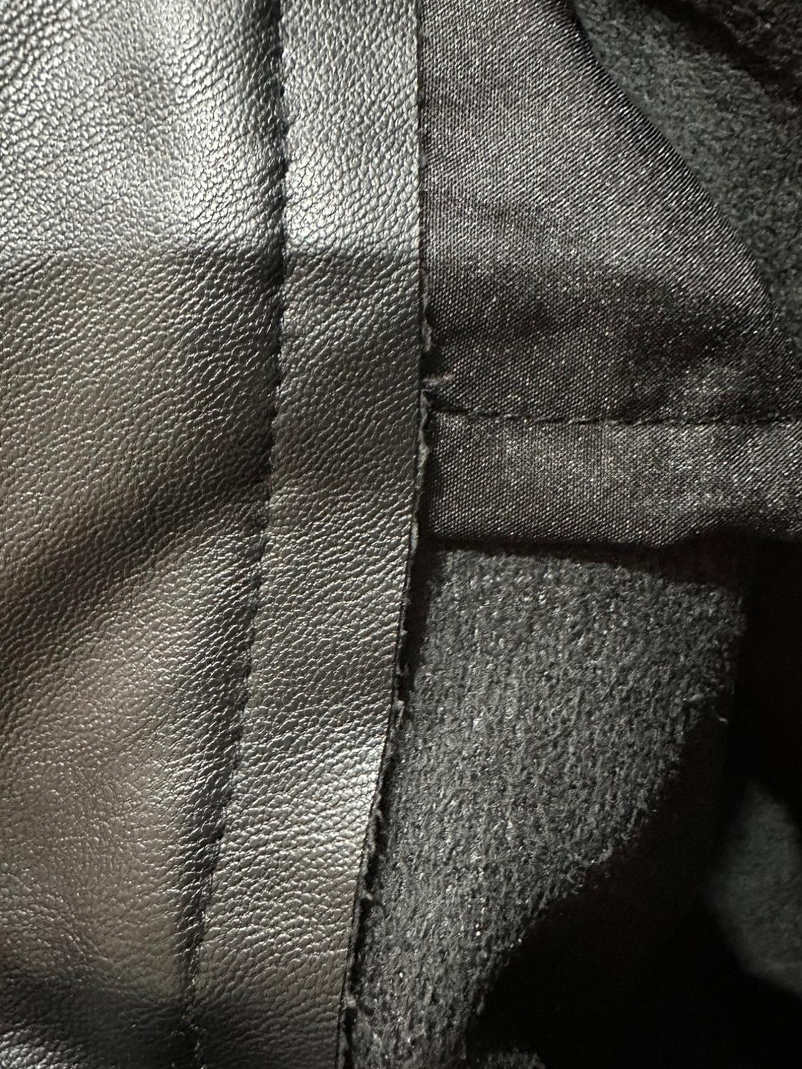 LEATHER EFFECT LONG LENGTH STRAIGHT-LEG TROUSERS - Image 7