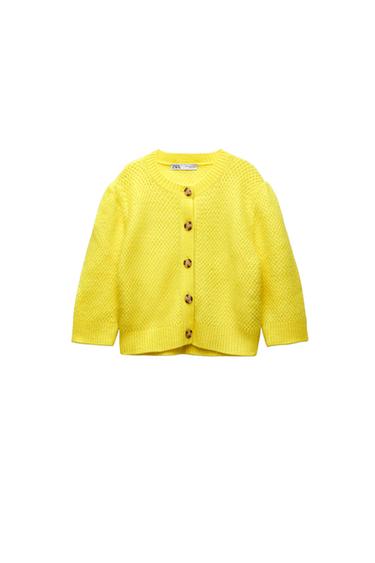 3/4 LENGTH SLEEVE KNIT CARDIGAN