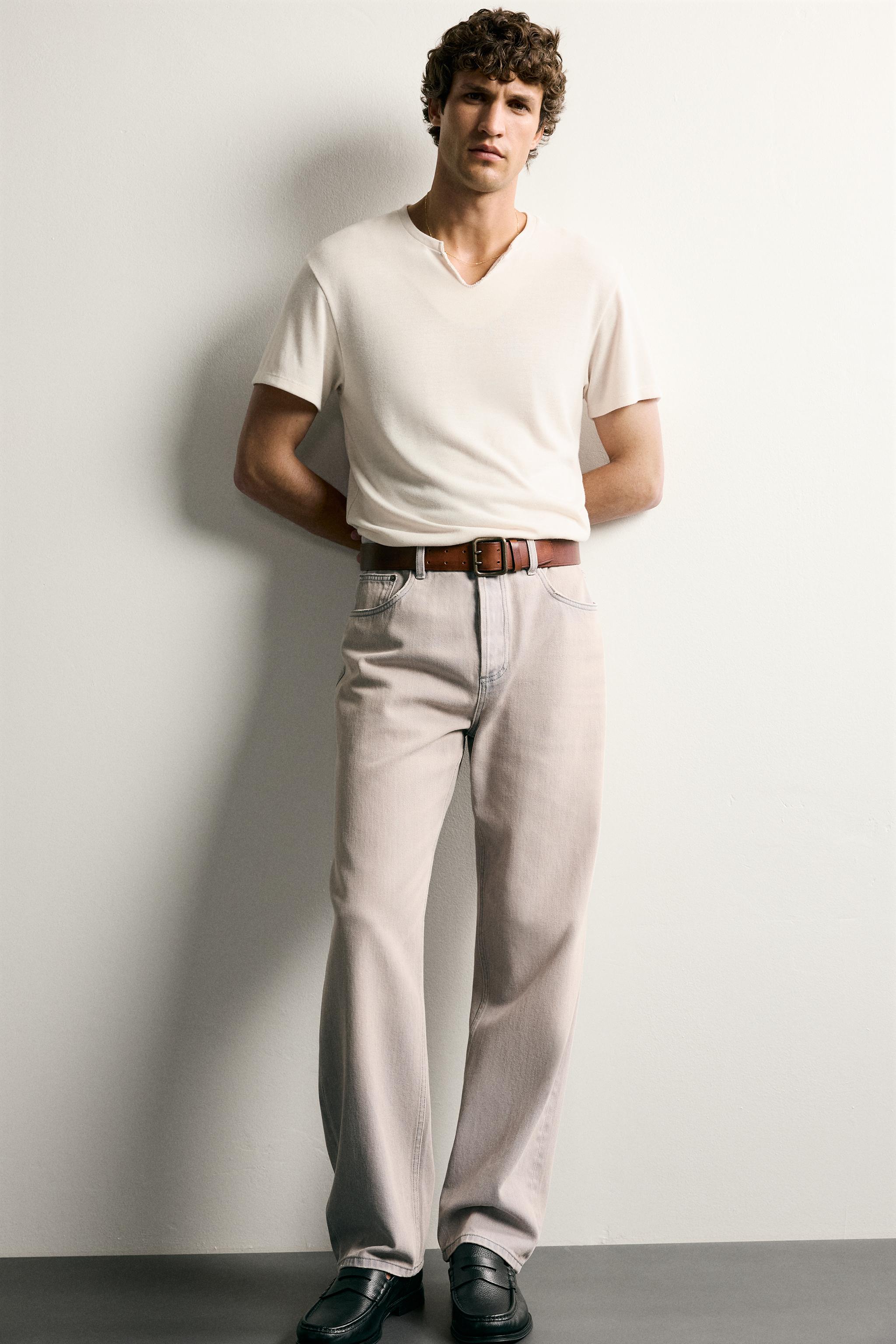 Мужские джинсы Zara RELAXED ANKLE FIT JEANS — фото 6