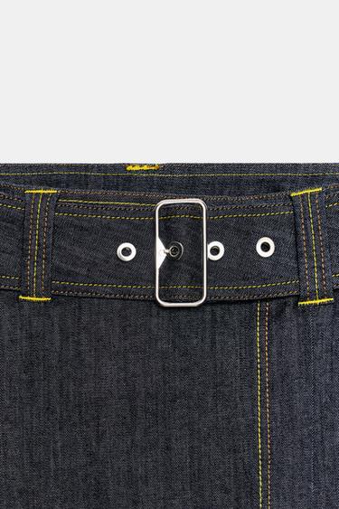 Z1975 WRAP SKORT WITH BELT - Blue by Zara - Image 7