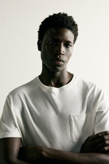 T-SHIRT RELAXED FIT LÉGER - Blanc de Zara - Image 4