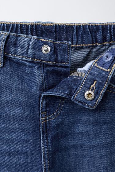 WIDE-LEG JEANS WITH ANIMAL PRINT STAR PATCHES - Mid-blue by Zara - Image 2