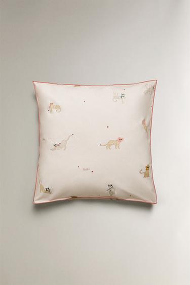 CHILDREN'S CHEETAH PILLOWCASE - Pink by Zara - Image 1