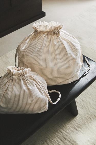 SAC RAYURES CORDON - Écru de Zara