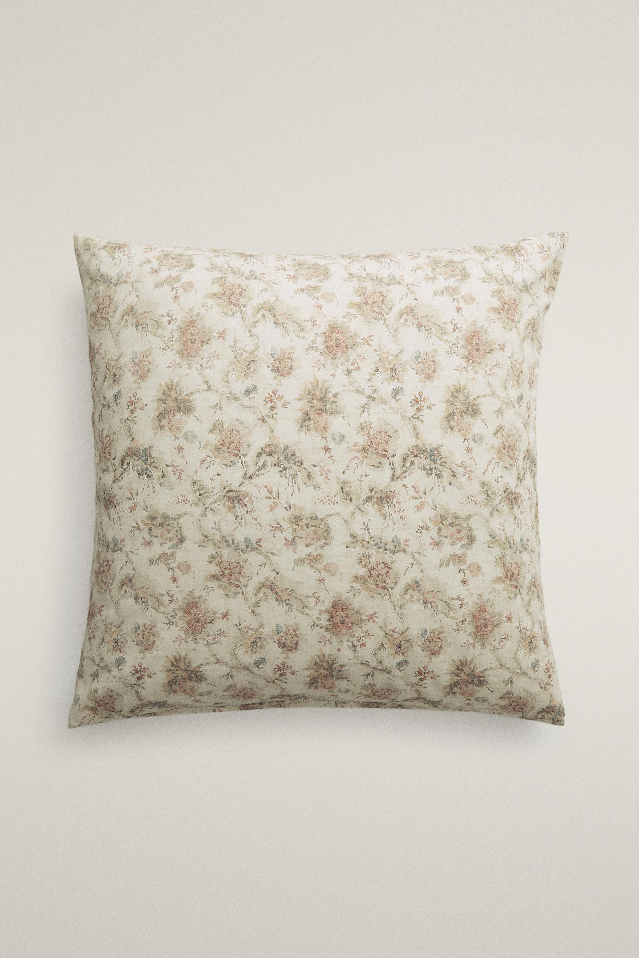 TAIE D’OREILLER FLEURS SATIN (300 FILS)