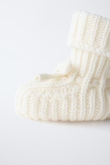 CASHMERE BOOTIES - Ecru White by Zara - Image 6