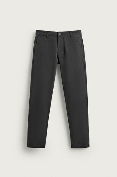 CALÇA CHINO SKINNY FIT - Cinza-antracito da Zara