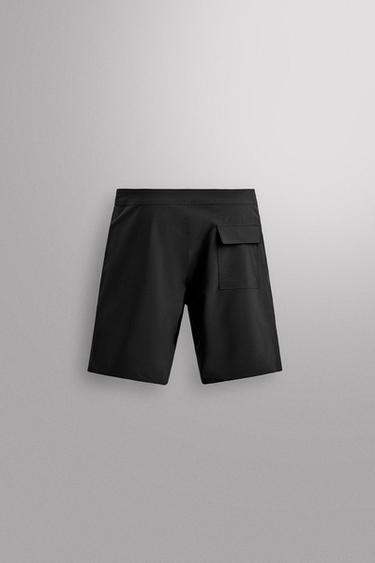 SURF BOARD SHORTS WITH POCKET - Black by Zara - Image 7