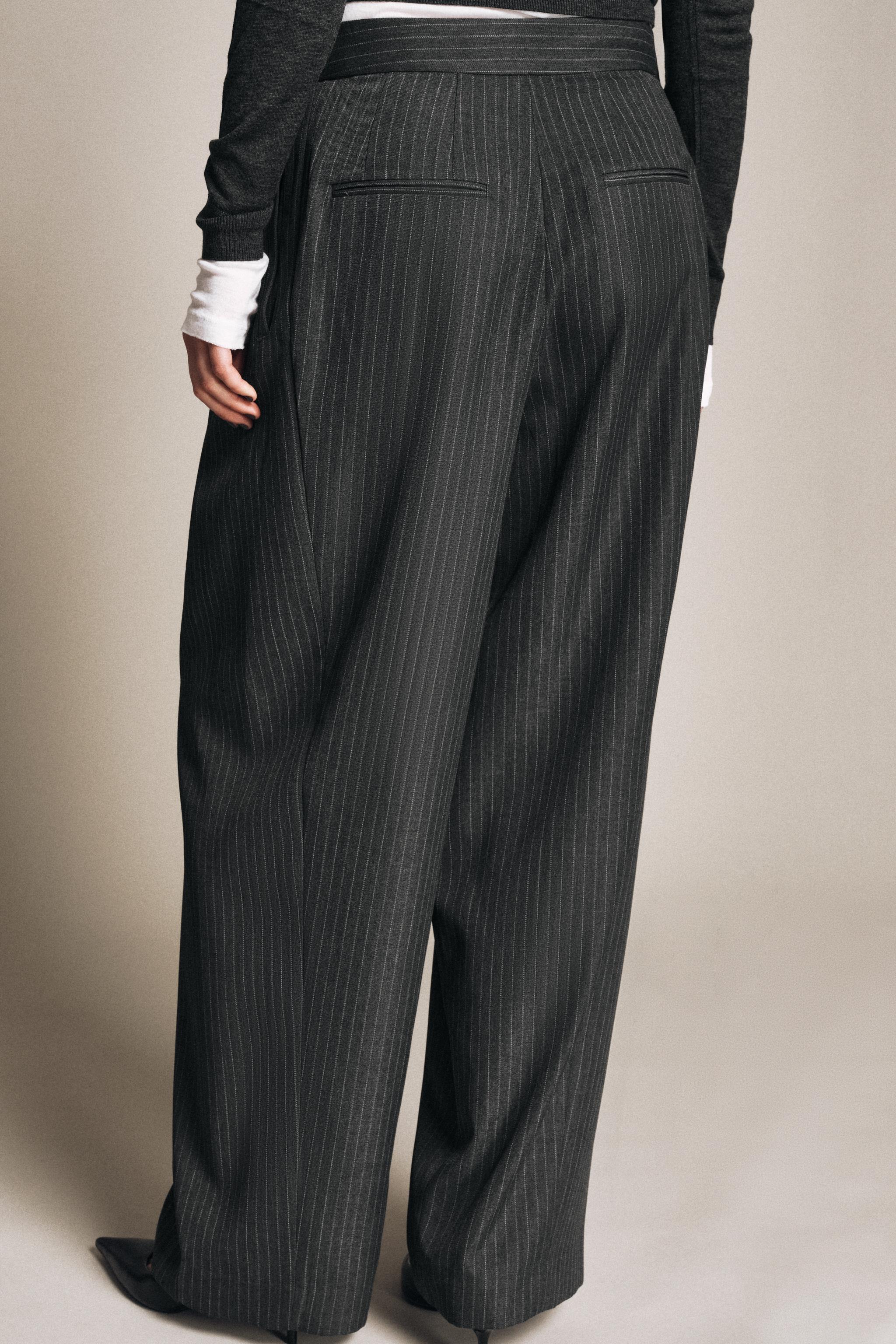 PANTALON À PLIS RAYURES ZW COLLECTION