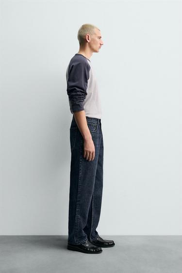 JEAN STRAIGHT FIT COTON - LAINE - Bleu moyen de Zara - Image 3