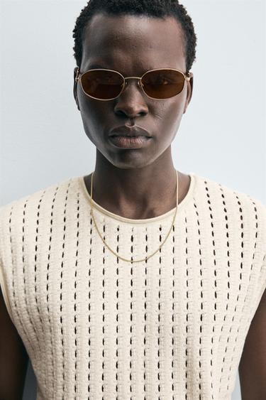T-SHIRT AJOURÉ SANS MANCHES - Blanc cassé de Zara - Image 4
