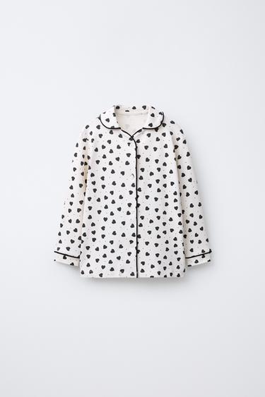 AGES 3-6 / HEART PRINT PYJAMAS - Black / Ecru by Zara - Image 1