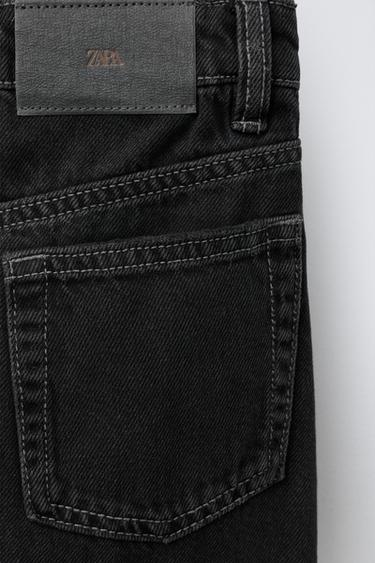 JUPE MIDI EN DENIM - Noir de Zara - Image 3