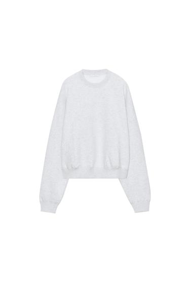 Zara BASIC FLEECE SWEATSHIRT - Gray marl