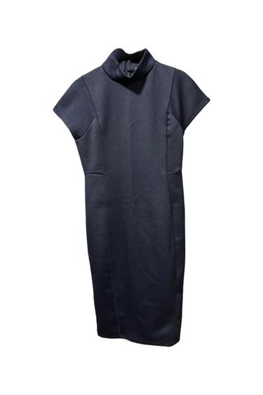 VESTIDO MIDI AZUL MARINO .