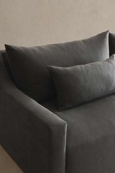 WASHED LINEN SOFA - Dark grey by Zara - Image 2
