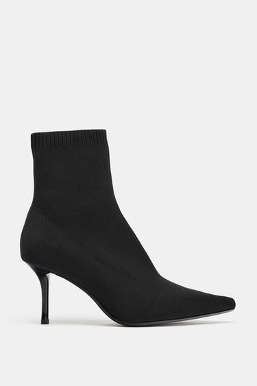 FABRIC ANKLE BOOTS - Black by Zara