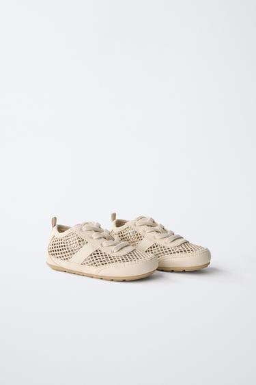 BASKET EN RÉSILLE - Blanc écru de Zara - Image 1