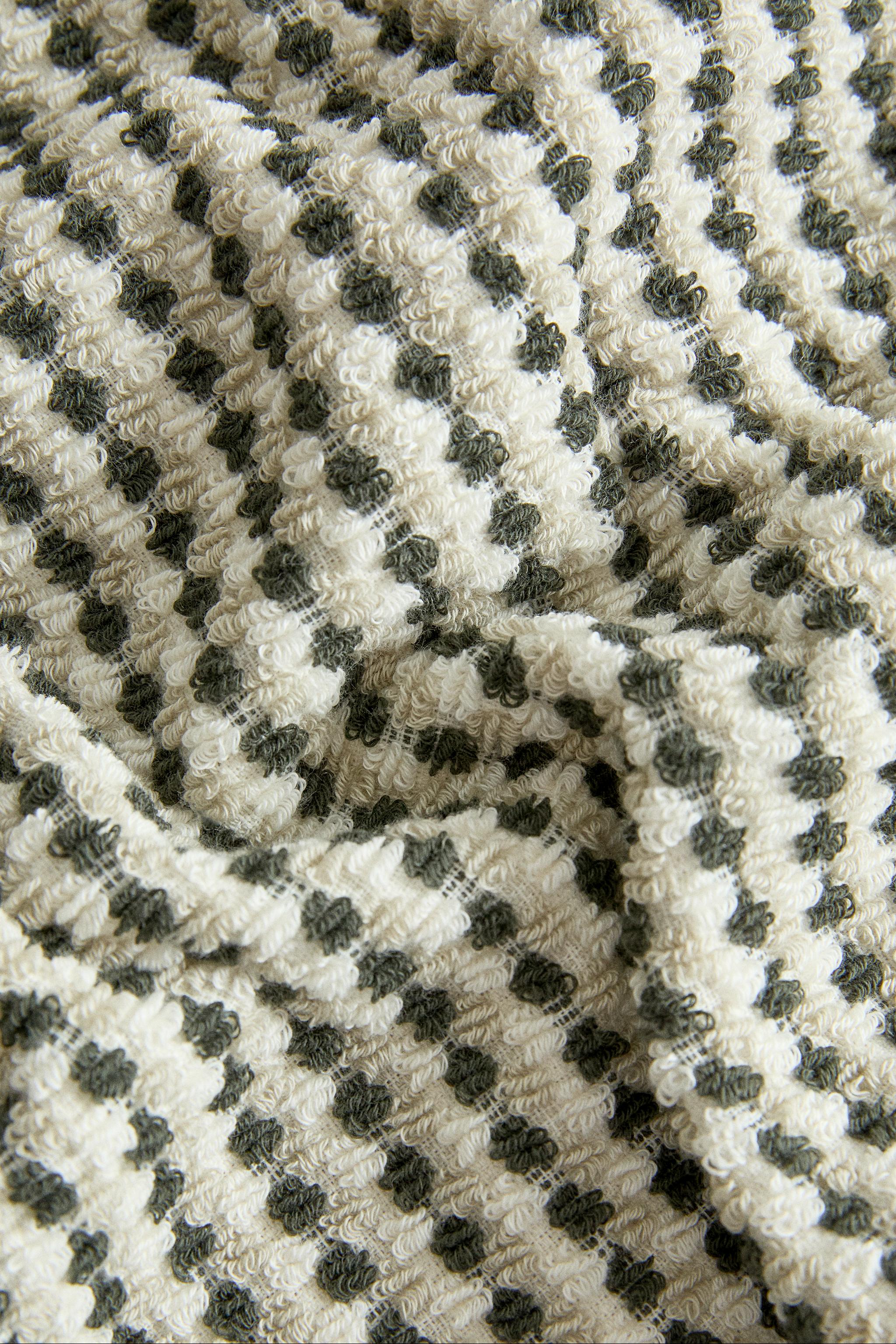 SERVIETTE DE BAIN COTON TEXTURÉE
